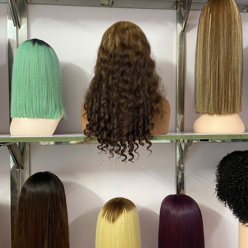 Curly hair wig